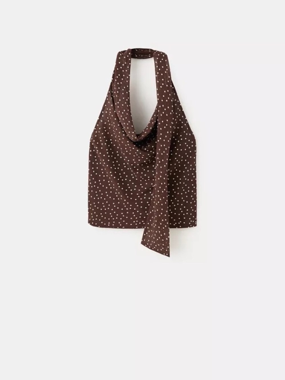 Draped-Neck Scarf Top